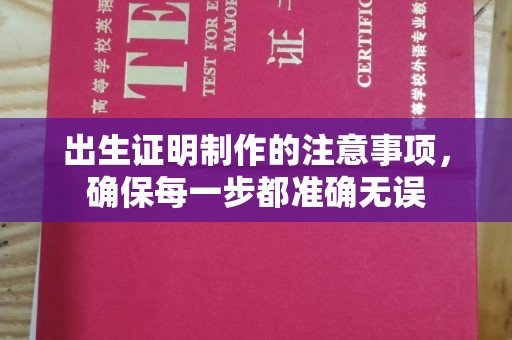 苏家屯出生证明制作的注意事项，确保每一步都准确无误