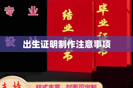 苏家屯出生证明制作注意事项