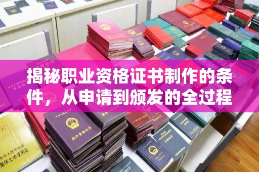 苏家屯揭秘职业资格证书制作的条件，从申请到颁发的全过程