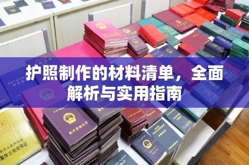 苏家屯护照制作的材料清单，全面解析与实用指南
