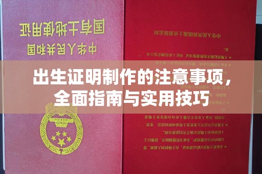 苏家屯出生证明制作的注意事项，全面指南与实用技巧