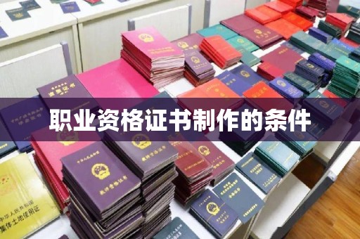 苏家屯职业资格证书制作的条件
