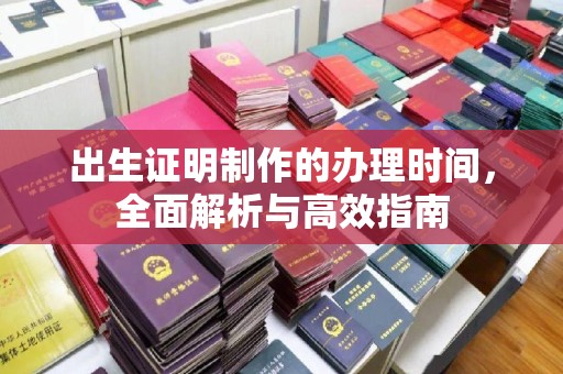 苏家屯出生证明制作的办理时间，全面解析与高效指南