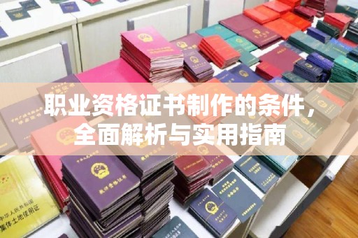苏家屯职业资格证书制作的条件，全面解析与实用指南