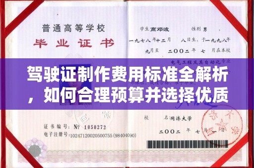 苏家屯驾驶证制作费用标准全解析，如何合理预算并选择优质服务？
